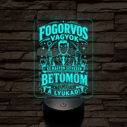 Fogász szakma lámpa – 7 színű, színváltós 3D LED lámpa