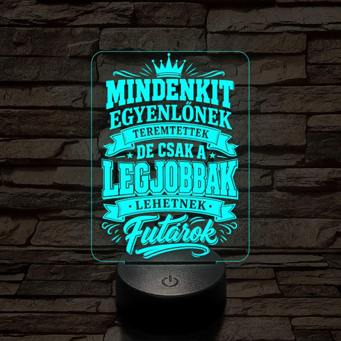 Futár szakma lámpa – 7 színű, színváltós 3D LED lámpa
