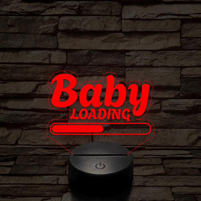Baby Loading 7 színű 3D led lámpa