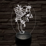 Angyalka 7 színű 3D led lámpa