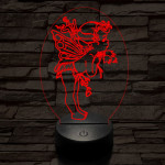 Angyalka 7 színű 3D led lámpa