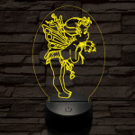 Angyalka 7 színű 3D led lámpa
