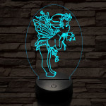 Angyalka 7 színű 3D led lámpa