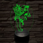 Angyalka 7 színű 3D led lámpa