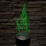 X. huszárezred katonája 7 színű 3D led lámpa