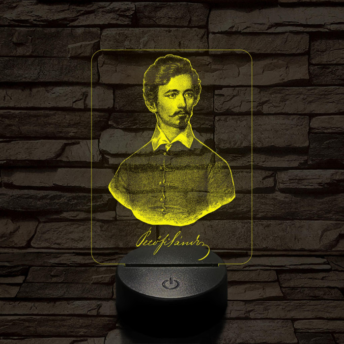 Petőfi Sándor 7 színű 3D led lámpa
