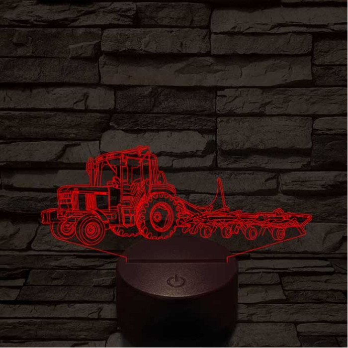 John Deere Traktor 6100 7 színű 3D led lámpa