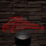 Traktor adapterrel 7 színű 3D led lámpa