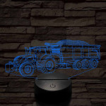 Traktor utánfutóval 7 színű 3D led lámpa