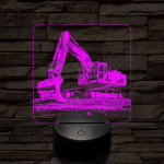 Exkavátor 7 színű valósághű 3D led lámpa