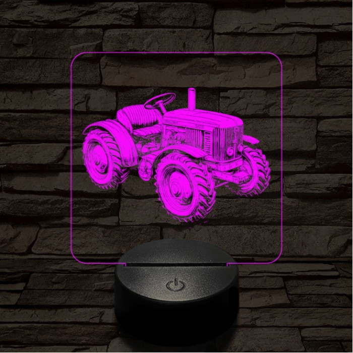 Kerti traktor 7 színű valósághű 3D led lámpa