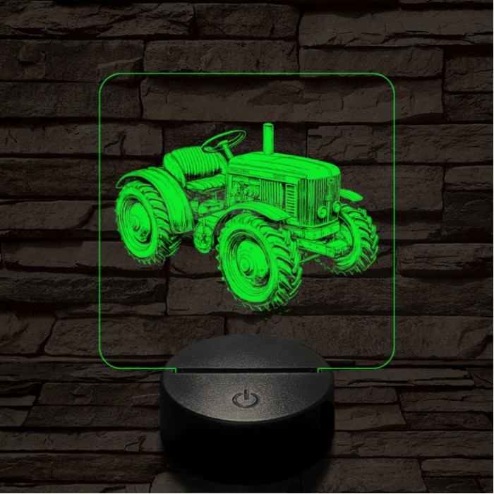 Kerti traktor 7 színű valósághű 3D led lámpa