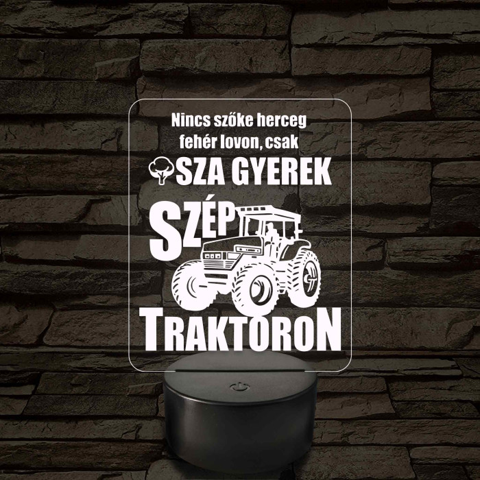 Nincs szőke herceg fehér lovon - 7 színű 3D led lámpa