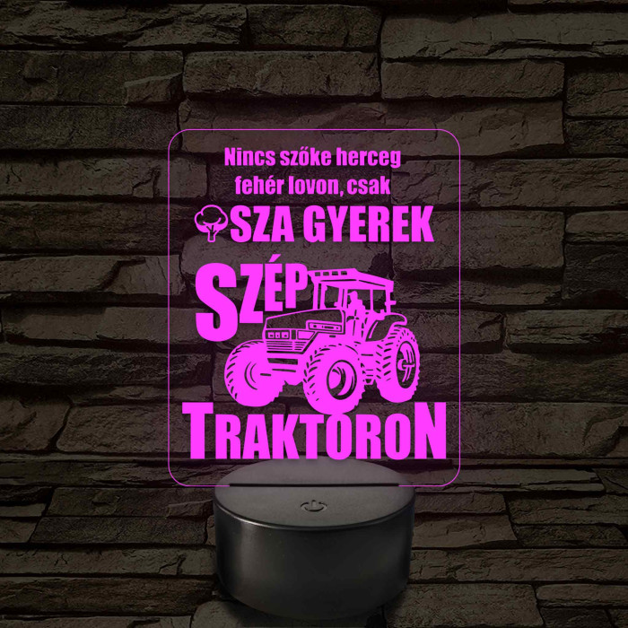 Nincs szőke herceg fehér lovon - 7 színű 3D led lámpa
