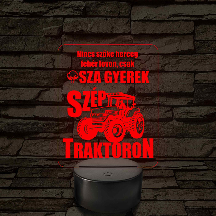 Nincs szőke herceg fehér lovon - 7 színű 3D led lámpa