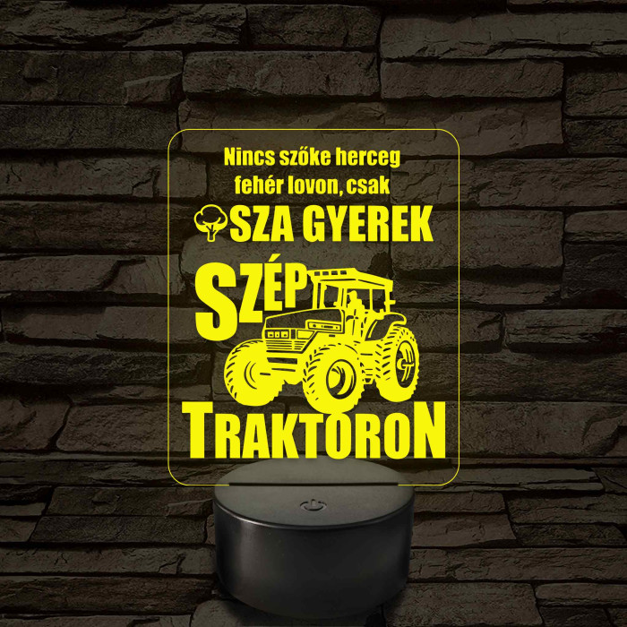 Nincs szőke herceg fehér lovon - 7 színű 3D led lámpa
