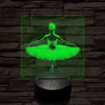 Balerina fókuszban 7 színű valósághű 3D led lámpa