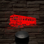 Bzmot vonat 7 színű 3D led lámpa