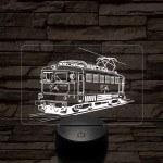 V43 "Fecske" mozdony 7 színű 3D led lámpa