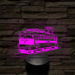 V43 "Sportszelet" mozdony 7 színű 3D led lámpa