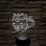 V63-as Gigant mozdony 7 színű 3D led lámpa