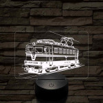V43  Híd mozdony 7 színű 3D led lámpa