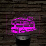 V43  Híd mozdony 7 színű 3D led lámpa