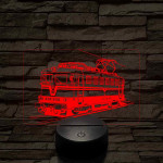V43  Híd mozdony 7 színű 3D led lámpa
