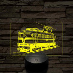 V43  Híd mozdony 7 színű 3D led lámpa