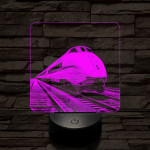 Kívánság vonat 7 színű valósághű 3D led lámpa