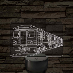 Metrókocsi – 7 színű, színváltós LED lámpa