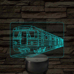 Metrókocsi – 7 színű, színváltós LED lámpa