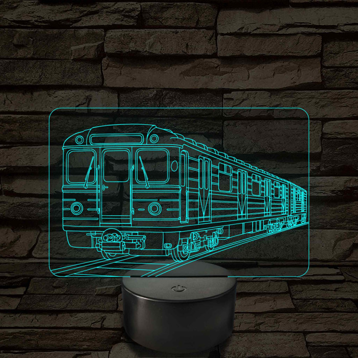 Metrókocsi – 7 színű, színváltós LED lámpa