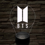 BTS 7 színű 3D led lámpa