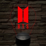 BTS 7 színű 3D led lámpa