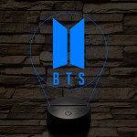 BTS 7 színű 3D led lámpa