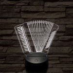 Harmonika 7 színű, színváltós 3D led lámpa
