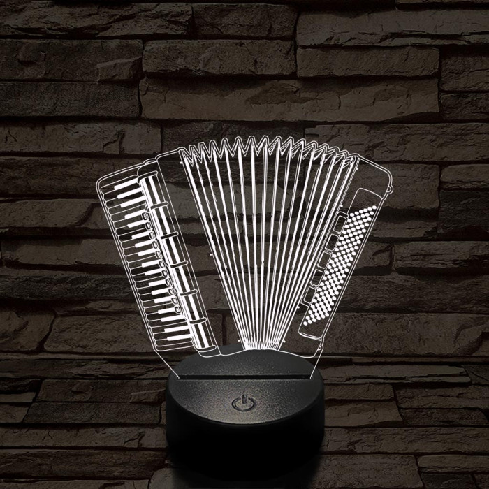 Harmonika 7 színű, színváltós 3D led lámpa