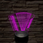 Harmonika 7 színű, színváltós 3D led lámpa