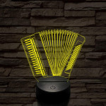 Harmonika 7 színű, színváltós 3D led lámpa