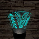 Harmonika 7 színű, színváltós 3D led lámpa