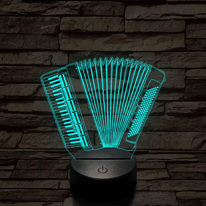 Harmonika 7 színű, színváltós 3D led lámpa