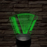 Harmonika 7 színű, színváltós 3D led lámpa