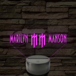 Manson logós hangulatlámpa – 7 színű, színváltós LED lámpa