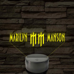 Manson logós hangulatlámpa – 7 színű, színváltós LED lámpa