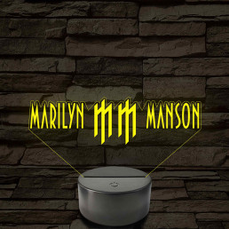 Manson logós hangulatlámpa – 7 színű, színváltós LED lámpa