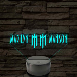 Manson logós hangulatlámpa – 7 színű, színváltós LED lámpa