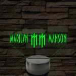 Manson logós hangulatlámpa – 7 színű, színváltós LED lámpa
