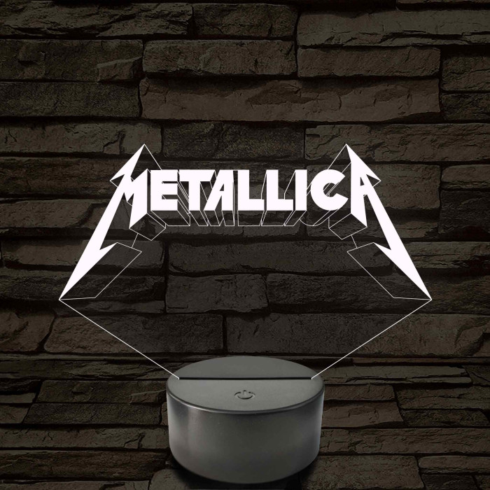 Metallica logó – 7 színű, színváltós LED lámpa