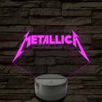 Metallica logó – 7 színű, színváltós LED lámpa